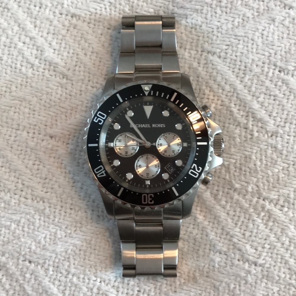 Michael Kors watch silver with black face